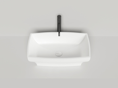 Раковина из искусственного камня S-Stone Salini GLORIA 1102204M 60х40 накладная цвет белый без отверстий под смеситель - фото 3